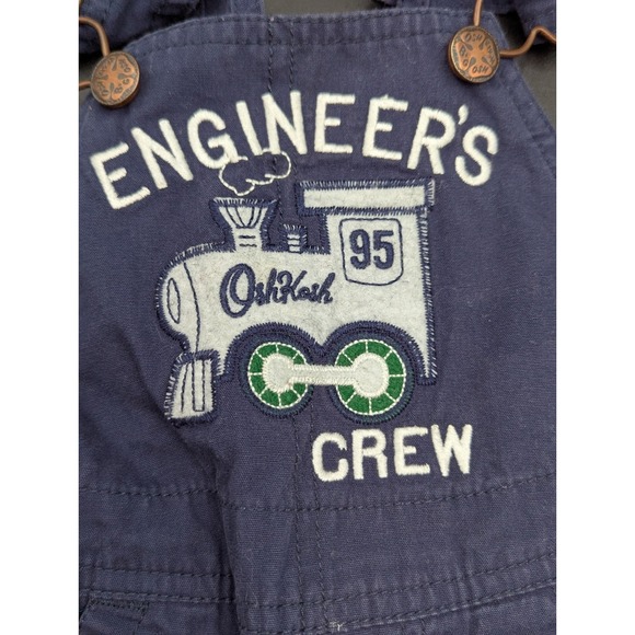 Lot of 3 OshKosh B'gosh Overall Pants 12M 18M 24M Pinstripe Engineer Carpenter - Picture 7 of 16